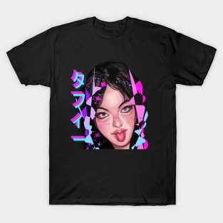 Retrowave Kawaii Girl in Toffee T-Shirt